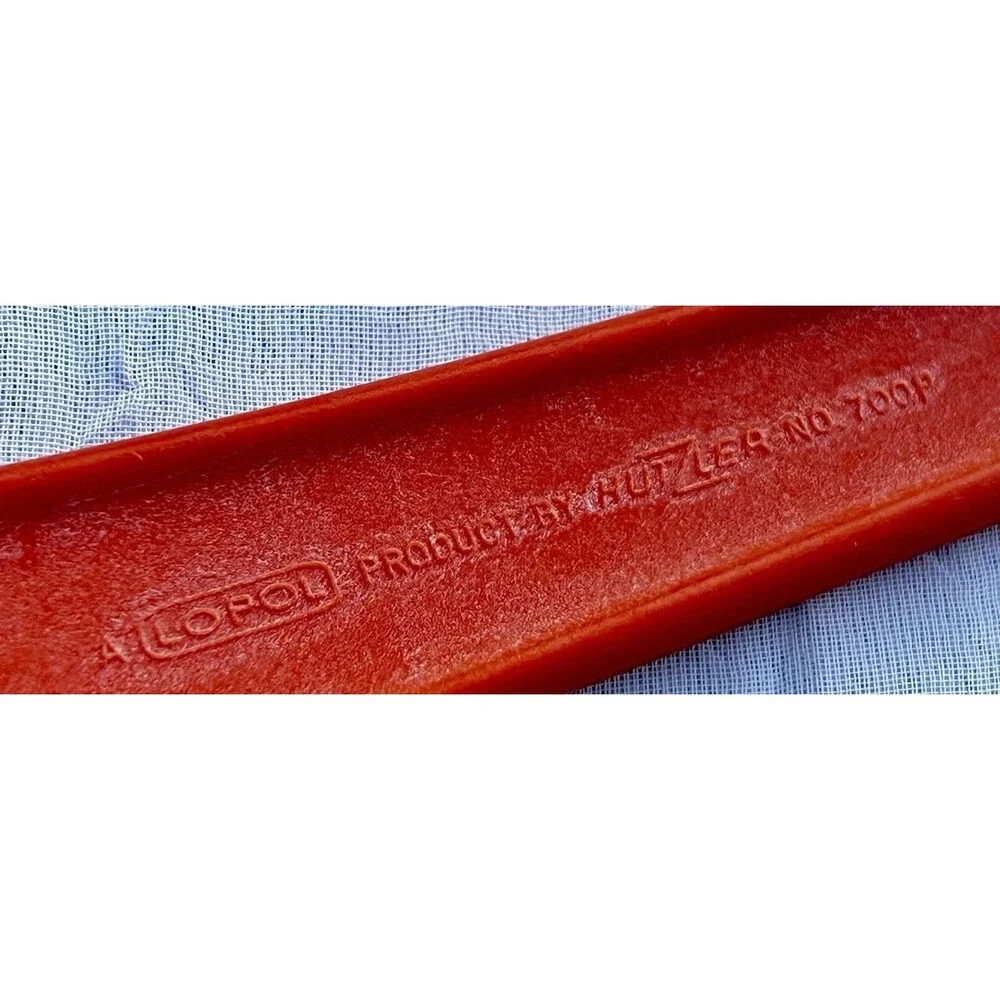 Vintage Hutzler LOPOL No. 700P Red Slotted Serving Spoon USA MCM Retro